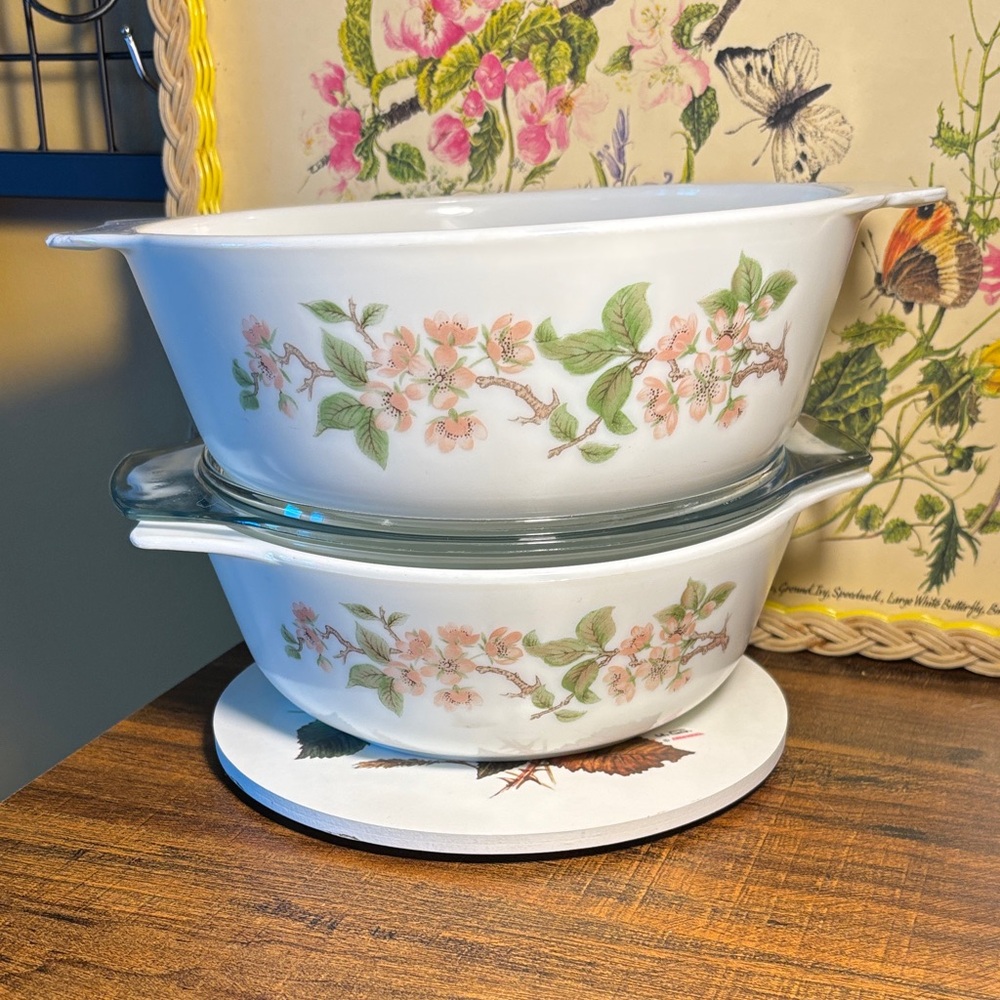 Pyrex England Rare Cherry Blossom “Lisa”